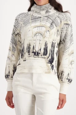 Monari Pullover & Sweatshirts*809517 almond gemustert