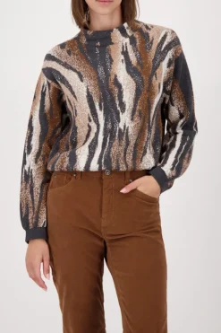 Monari Pullover & Sweatshirts*809689 anthra gemustert