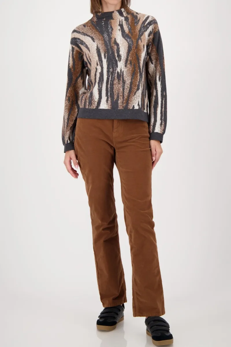 Monari Pullover & Sweatshirts*809689 anthra gemustert