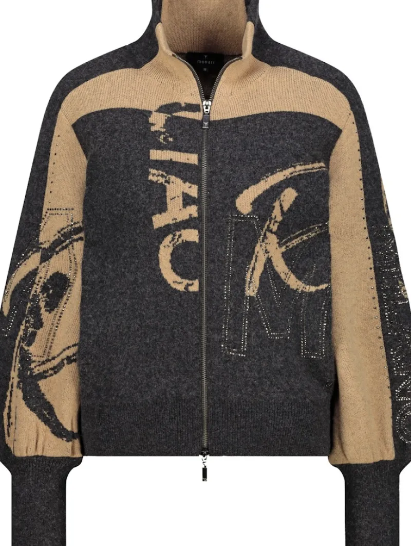 Monari Pullover & Sweatshirts*809555 anthra melange gemustert