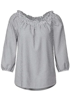 Street One Blusen*3/4 Arm Streifenbluse off white