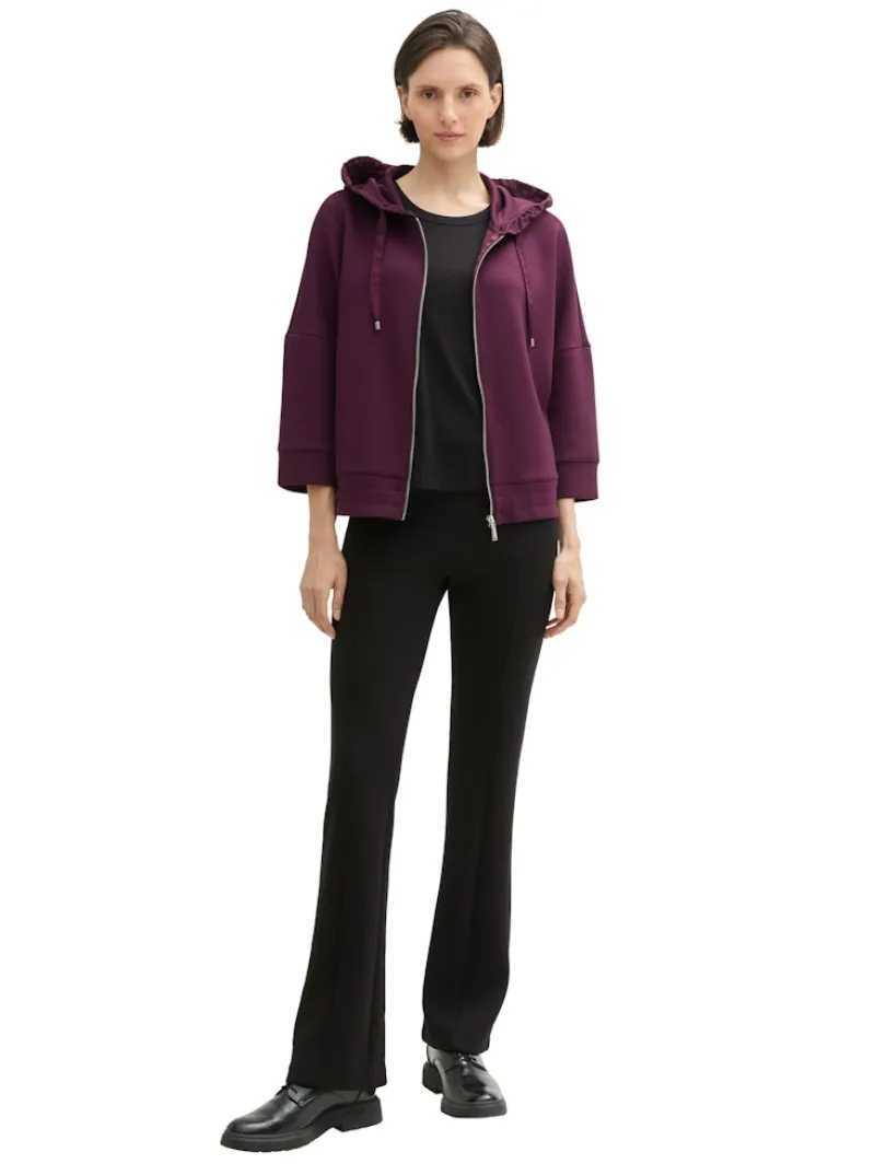 Tom Tailor Pullover & Sweatshirts*7/8 Arm Sweatjacke blackberry