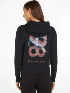 Calvin Klein Jeans Pullover & Sweatshirts*1978 ARTWORK OVERSIZED HOODIE ck black