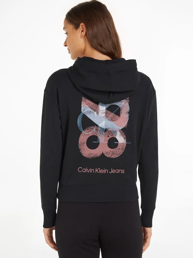 Calvin Klein Jeans Pullover & Sweatshirts*1978 ARTWORK OVERSIZED HOODIE ck black