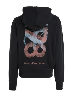 Calvin Klein Jeans Pullover & Sweatshirts*1978 ARTWORK OVERSIZED HOODIE ck black