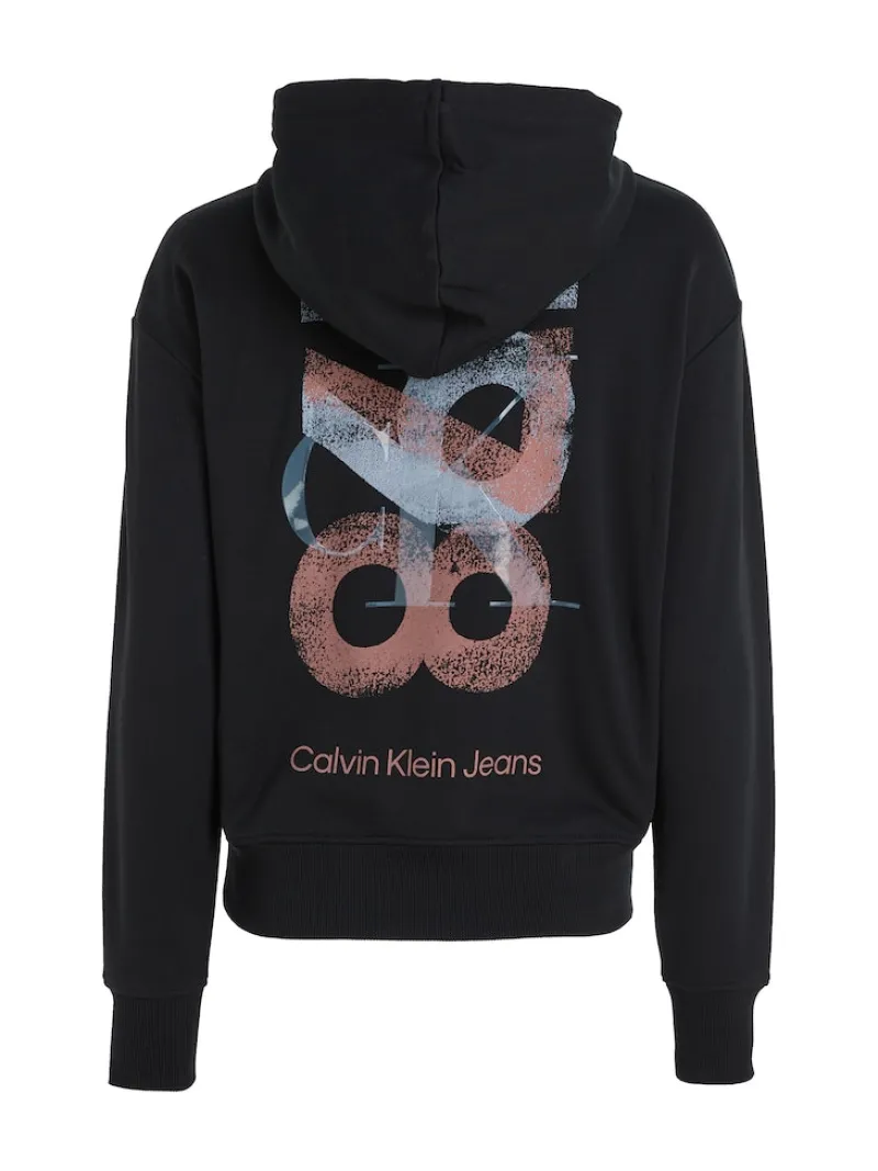 Calvin Klein Jeans Pullover & Sweatshirts*1978 ARTWORK OVERSIZED HOODIE ck black