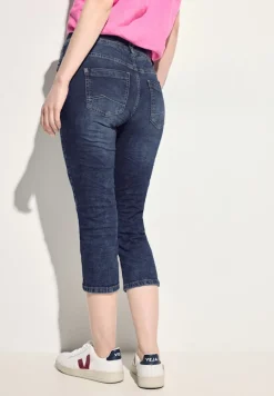 Cecil Shorts*3/4 Casual Fit Jeans mid blue used wash