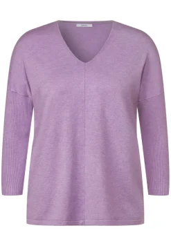 Cecil Pullover & Sweatshirts*3/4 Feinstrick Pullover sporty lilac melange