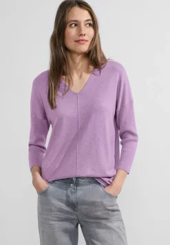 Cecil Pullover & Sweatshirts*3/4 Feinstrick Pullover sporty lilac melange