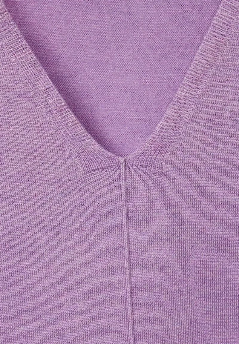 Cecil Pullover & Sweatshirts*3/4 Feinstrick Pullover sporty lilac melange