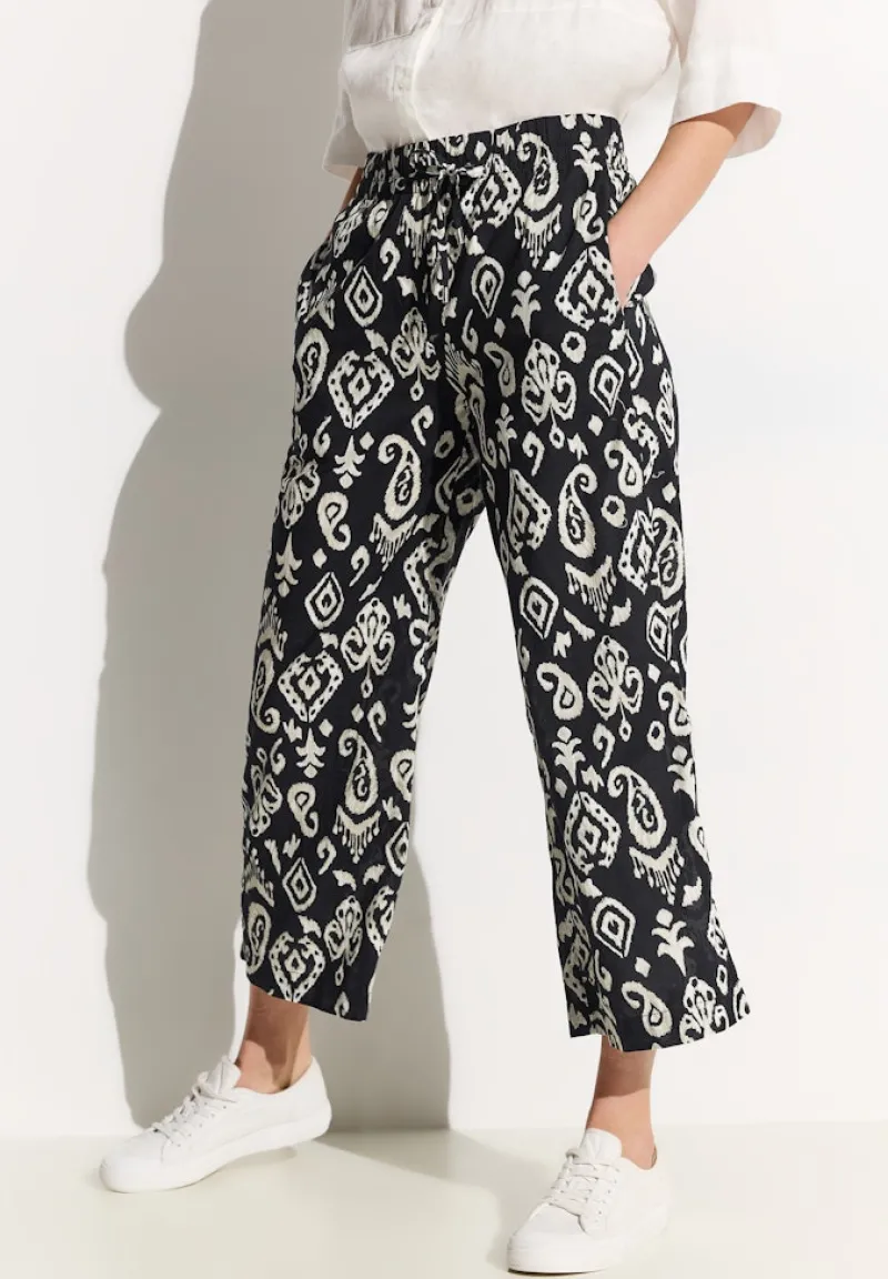 Cecil Shorts*7/8 Hose mit Wide Legs Black