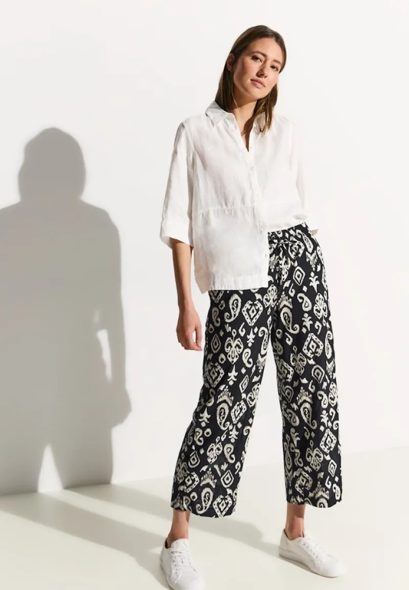 Cecil Shorts*7/8 Hose mit Wide Legs Black