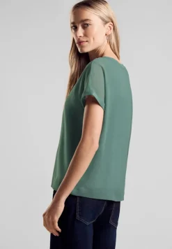 Street One Shirts*2 in 1 Chiffon-T-Shirt seafoam green