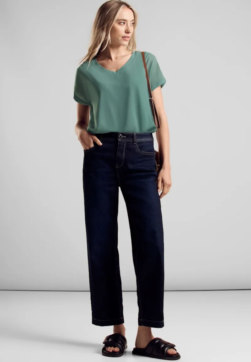 Street One Shirts*2 in 1 Chiffon-T-Shirt seafoam green