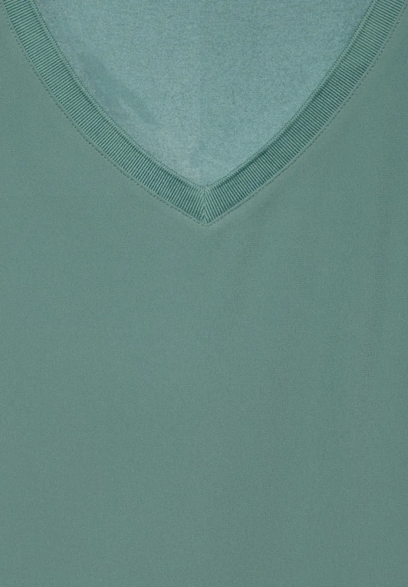 Street One Shirts*2 in 1 Chiffon-T-Shirt seafoam green