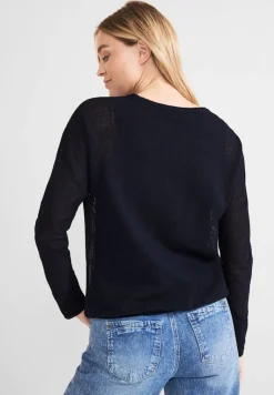 Street One Shirts*2 in 1 Langarmshirt deep blue