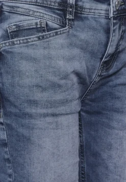 Street One Shorts*3/4 Jeans im Casual Fit mid blue random wash