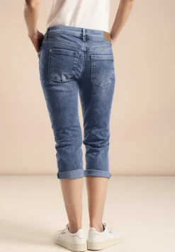 Street One Shorts*3/4 Jeans im Casual Fit mid blue random wash