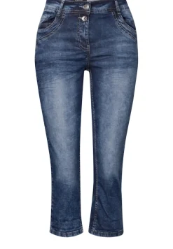 Cecil Shorts*3/4 Jeans mid blue used wash