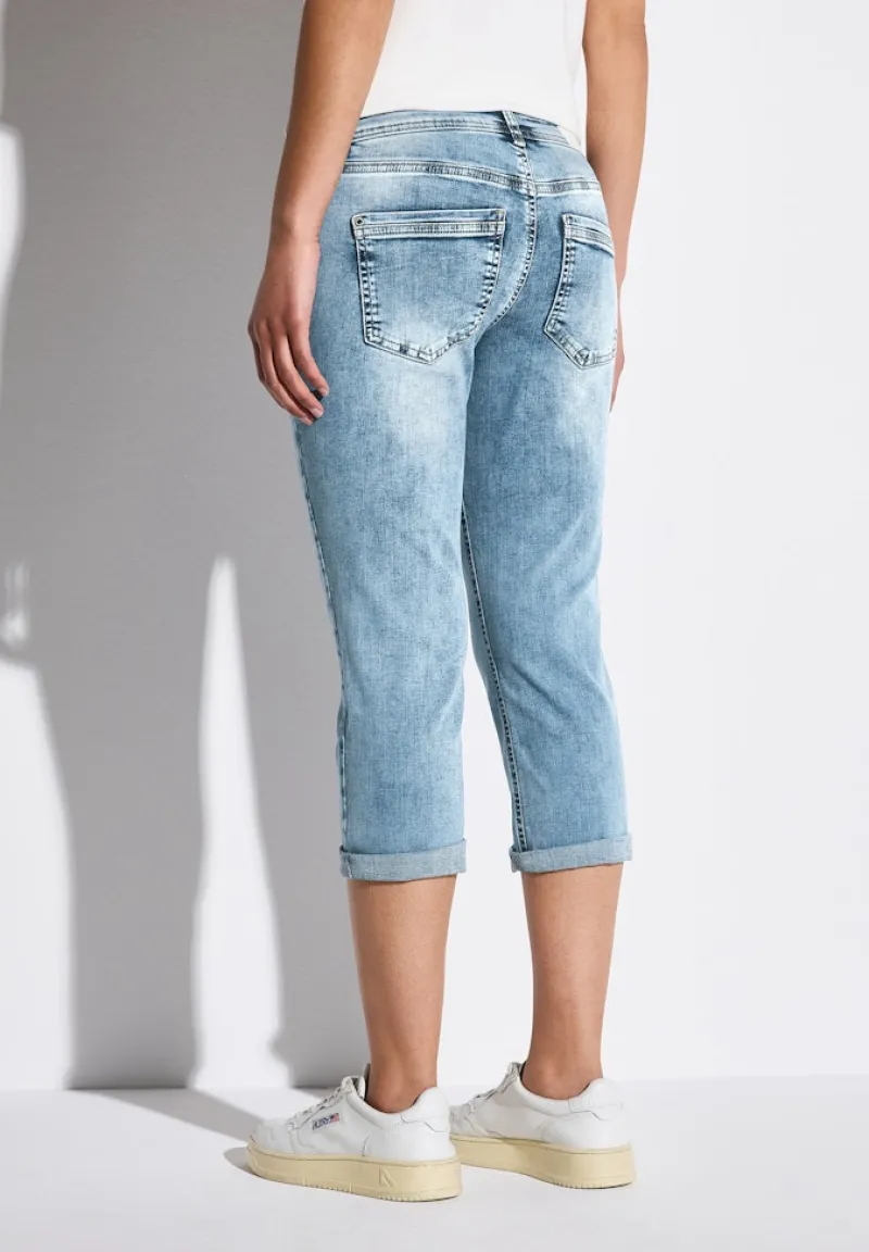 Street One Shorts*3/4 Jeans mit Glitzer-Detail medium blue random acid