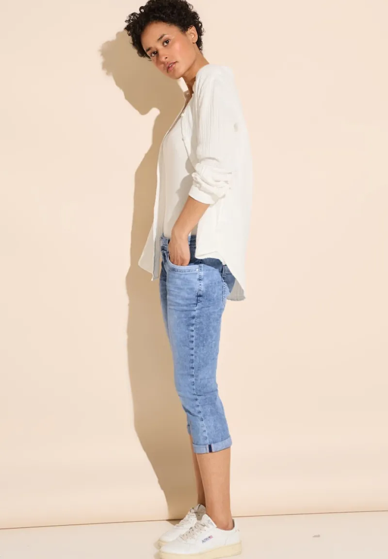 Street One Shorts*3/4 Jeans sky blue random wash