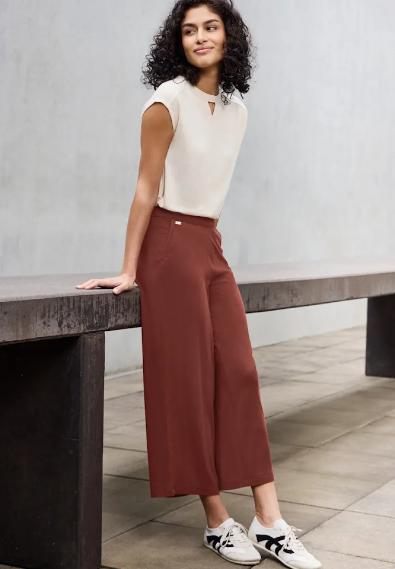 STREET ONE STUDIO Shorts*7/8 Jersey Culotte sienna brown