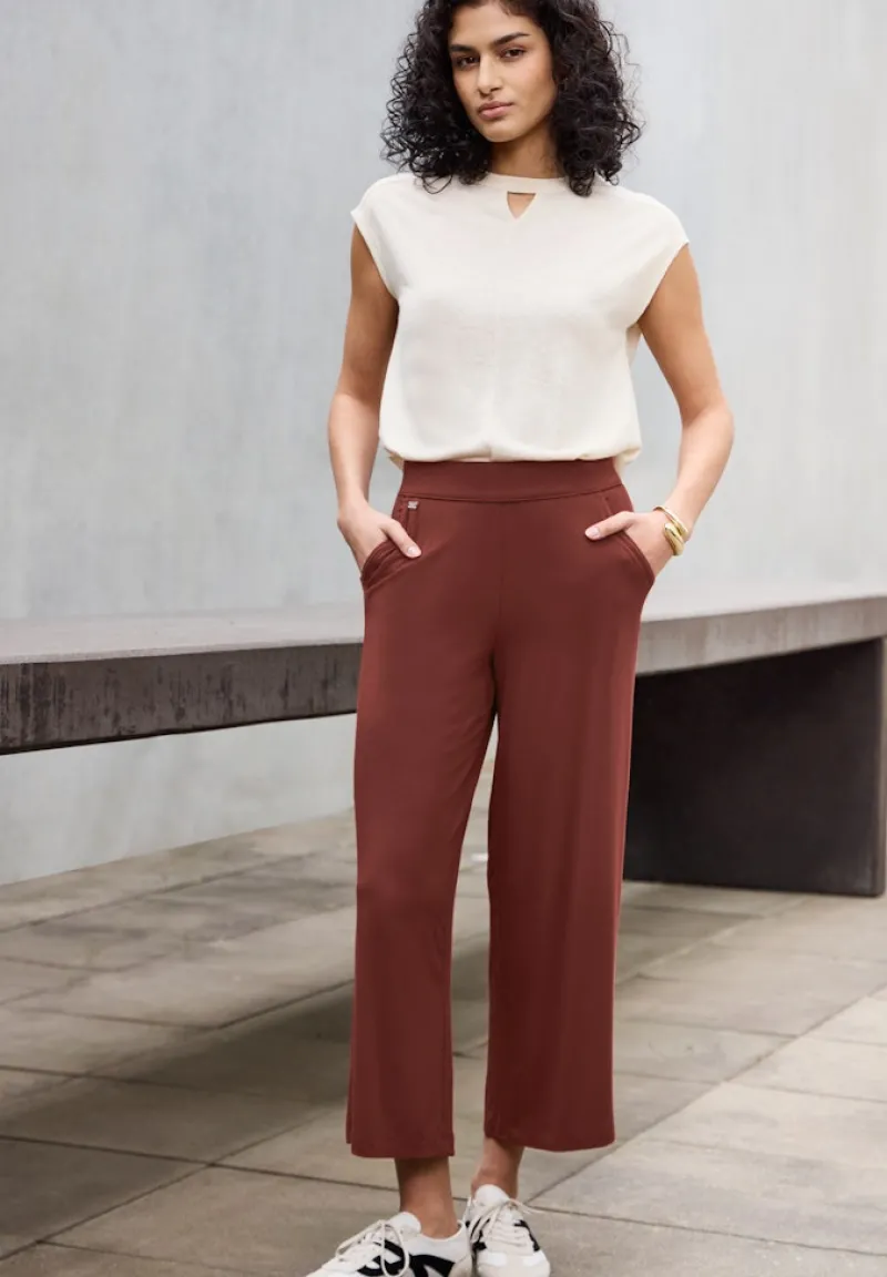 STREET ONE STUDIO Shorts*7/8 Jersey Culotte sienna brown