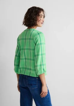 Street One Shirts*3/4 Karoshirt light spring green mel.