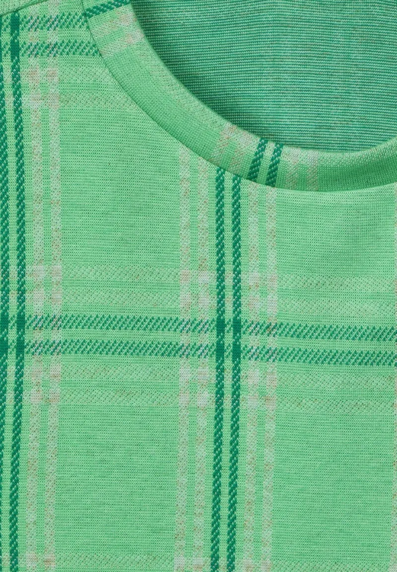 Street One Shirts*3/4 Karoshirt light spring green mel.