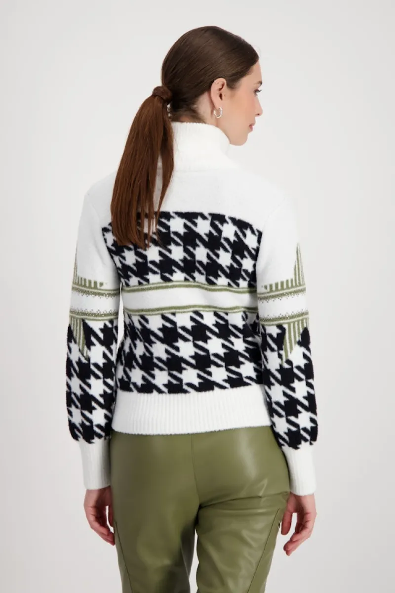 Monari Pullover & Sweatshirts*807798 off-white gemustert