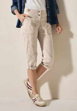 Cecil Shorts*3/4 Papertouch Hose boulder beige