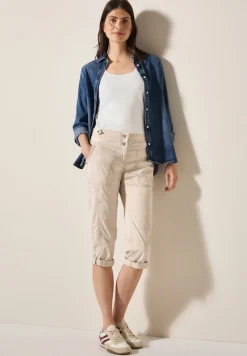Cecil Shorts*3/4 Papertouch Hose boulder beige