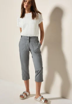 Cecil Shorts*3/4 Papertouch Hose obelisk grey