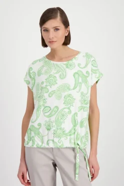 Monari Shirts*408041 pastell green gemustert