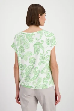 Monari Shirts*408041 pastell green gemustert