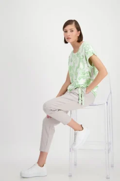 Monari Shirts*408041 pastell green gemustert