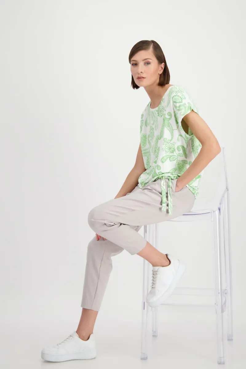 Monari Shirts*408041 pastell green gemustert