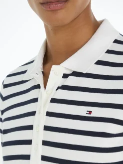 Tommy Hilfiger Shirts*1985 REG PIQUE STRIPE POLO SS breton desert sky-ecru