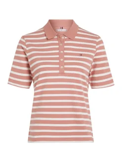 Tommy Hilfiger Shirts*1985 REG PIQUE STRIPE POLO SS breton stp- teaberry- ecru
