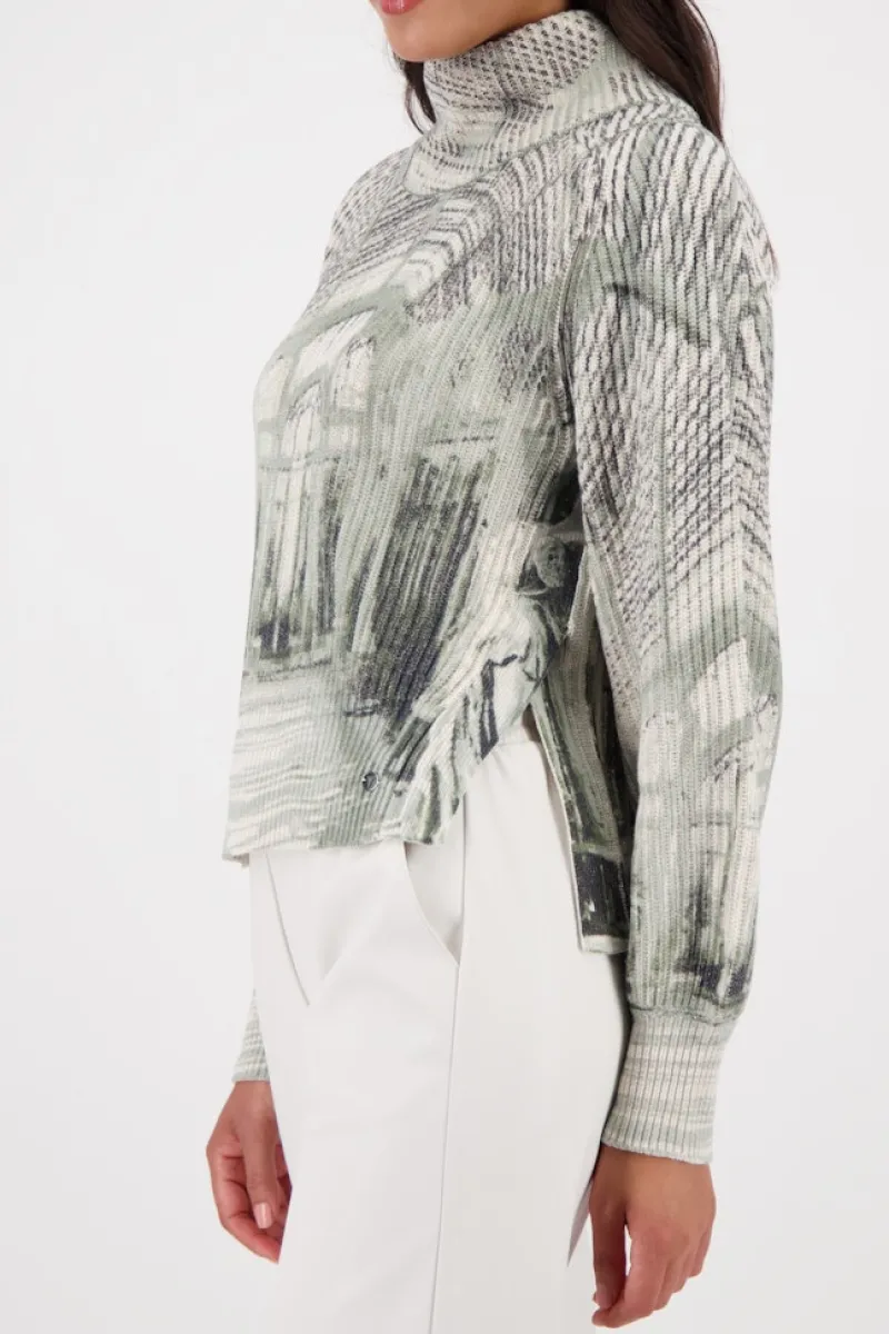 Monari Pullover & Sweatshirts*809517 sage gemustert