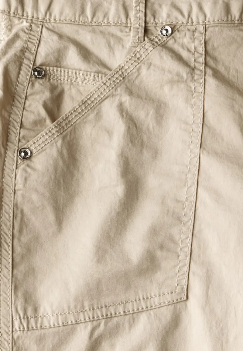 Street One Shorts*3/4 Satin Hose mit Taschen barley beige