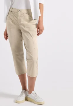 Street One Shorts*3/4 Satin Hose mit Taschen barley beige