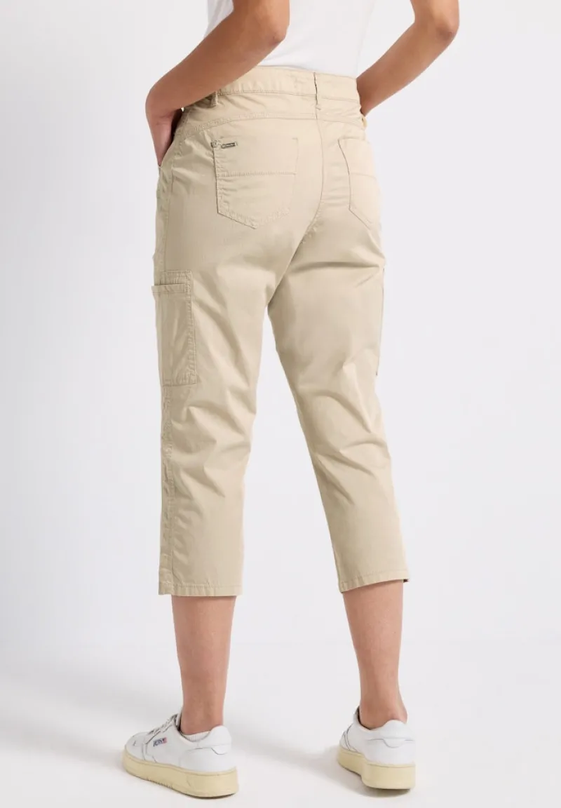 Street One Shorts*3/4 Satin Hose mit Taschen barley beige