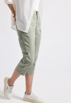 Street One Shorts*3/4 Satin Hose mit Taschen Pastel Green