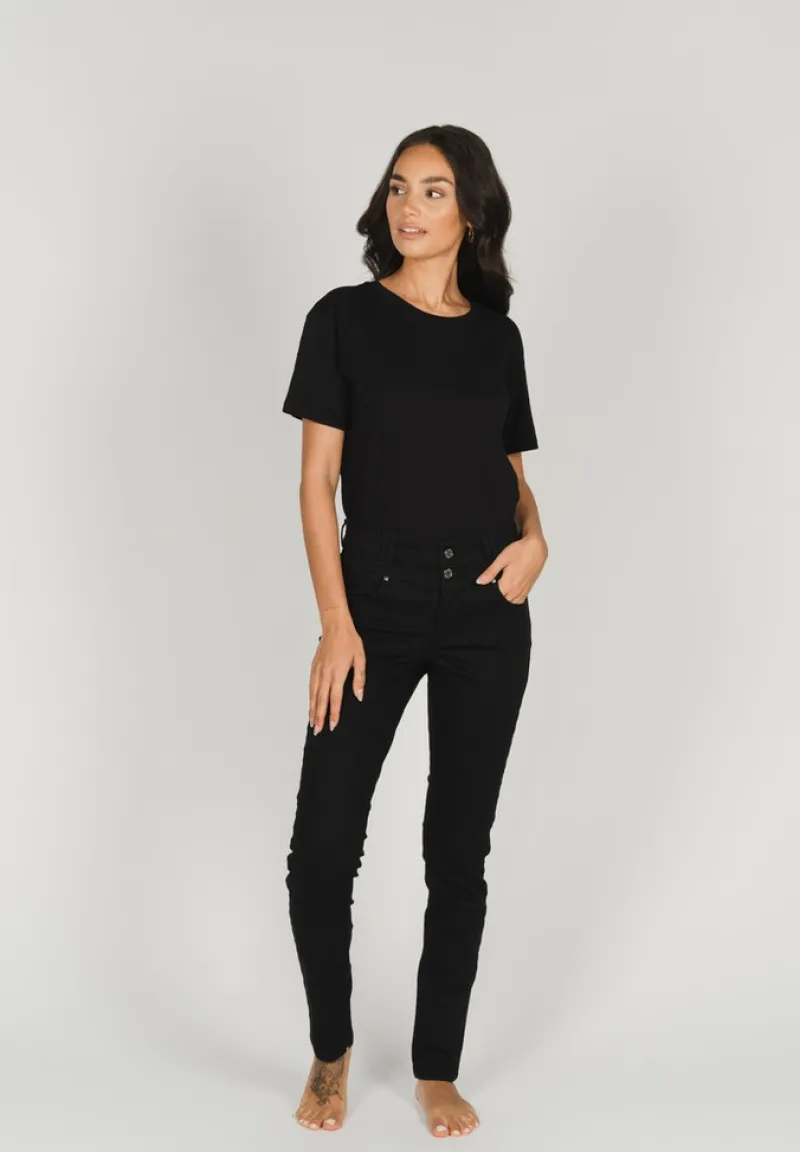 Angels Jeans*3461203-10 SKINNY BUTTON Black