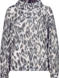 Monari Pullover & Sweatshirts*807448 smokey blue gemustert