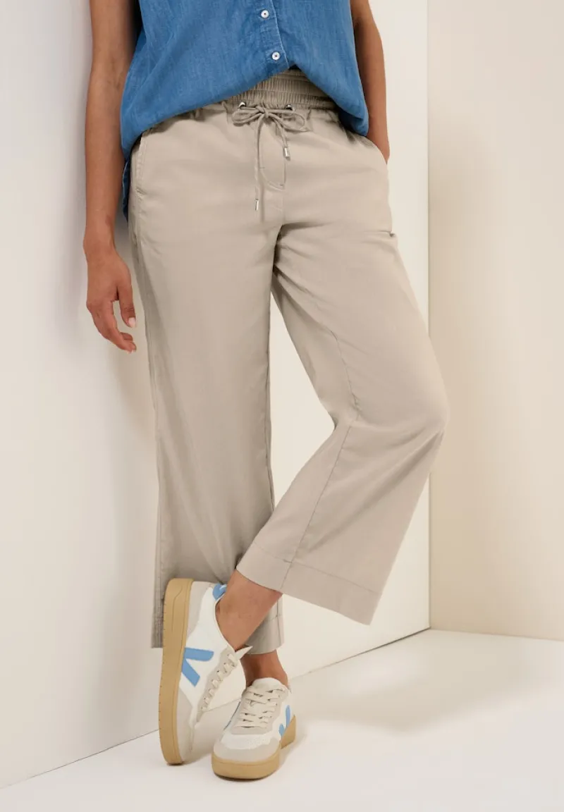 Cecil Shorts*7/8 Wide Leg Hose boulder beige