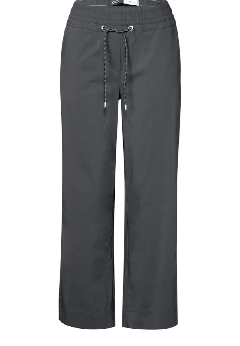 Cecil Shorts*7/8 Wide Leg Hose volcanic grey