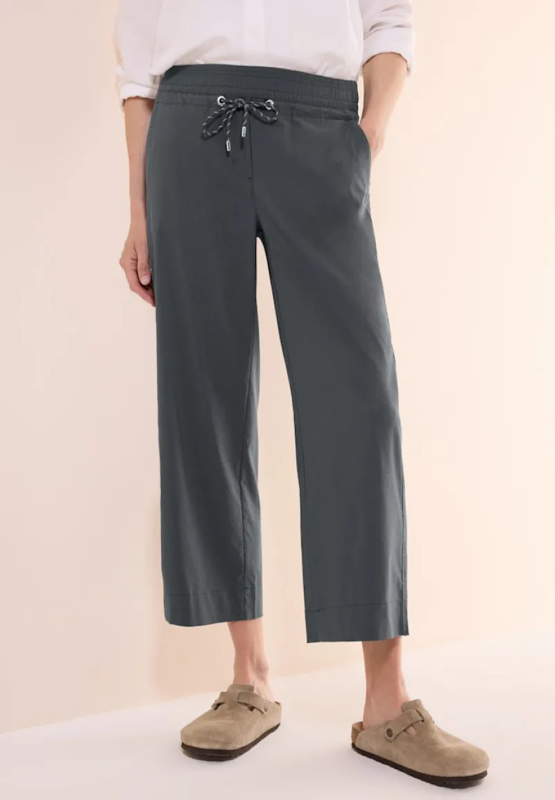 Cecil Shorts*7/8 Wide Leg Hose volcanic grey