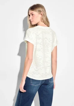 Cecil Shirts*Ajour T-Shirt vanilla white
